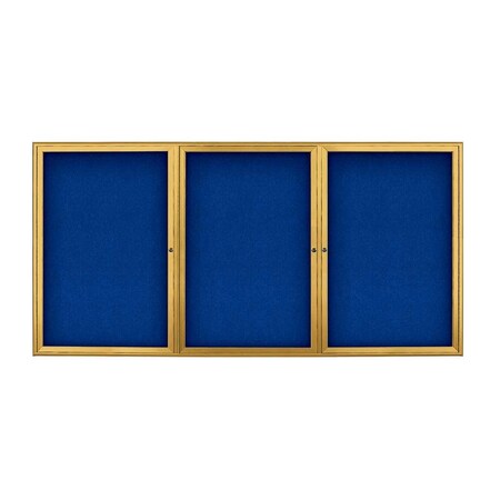 United Visual Products Sliding Door Indoor Enclosed Corkboard, 9 UV9030ACS-WHITE-CLOUD